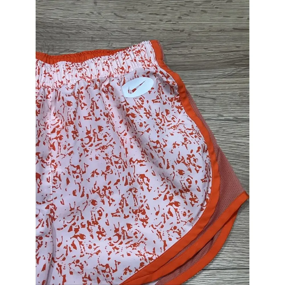 Nike Women’s Orange Dri-Fit Running Activewear Shorts 3” Size Small
